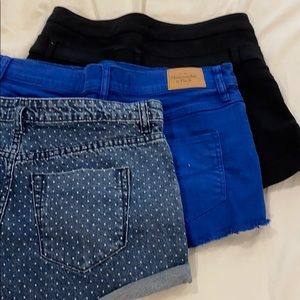 cute shorts abercrombie, forever 21, winners